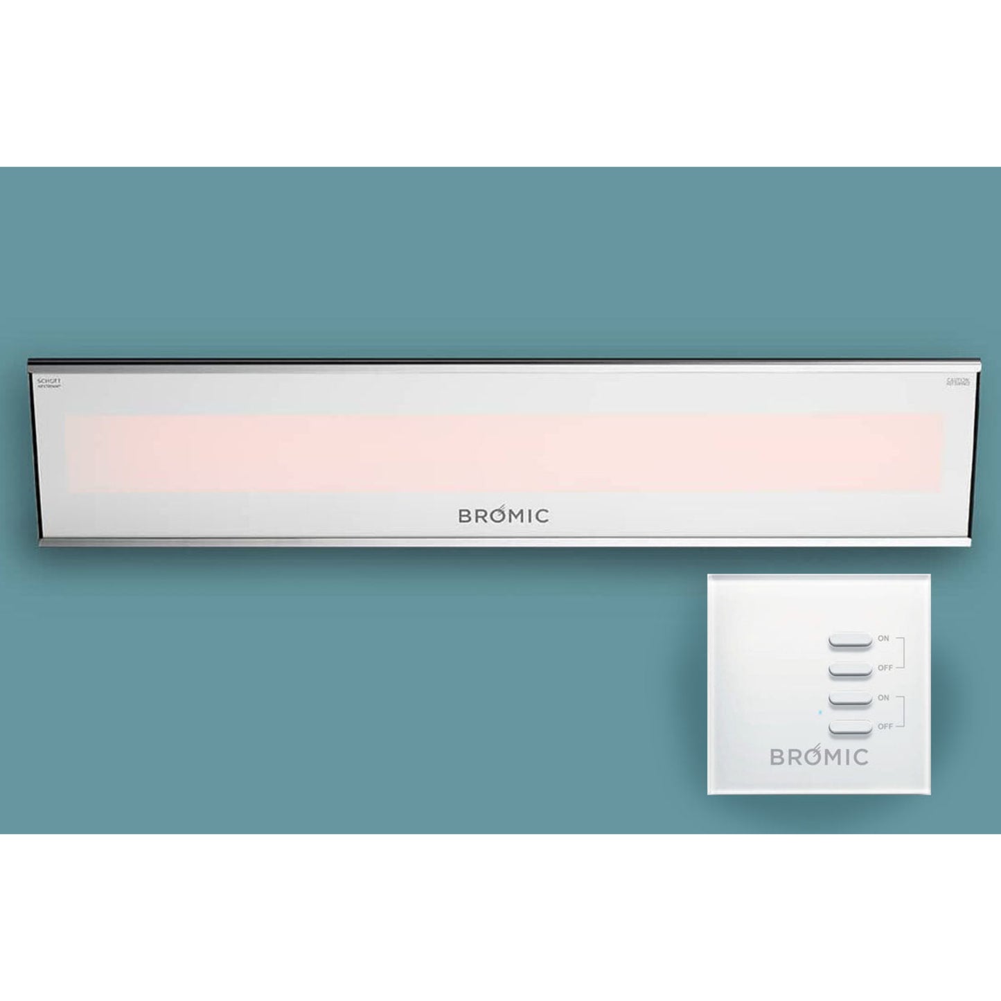 Bromic Platinum Marine Smart-Heat 4500 Watt Radiant Infrared Outdoor Electric Heater, 220-240V  | White