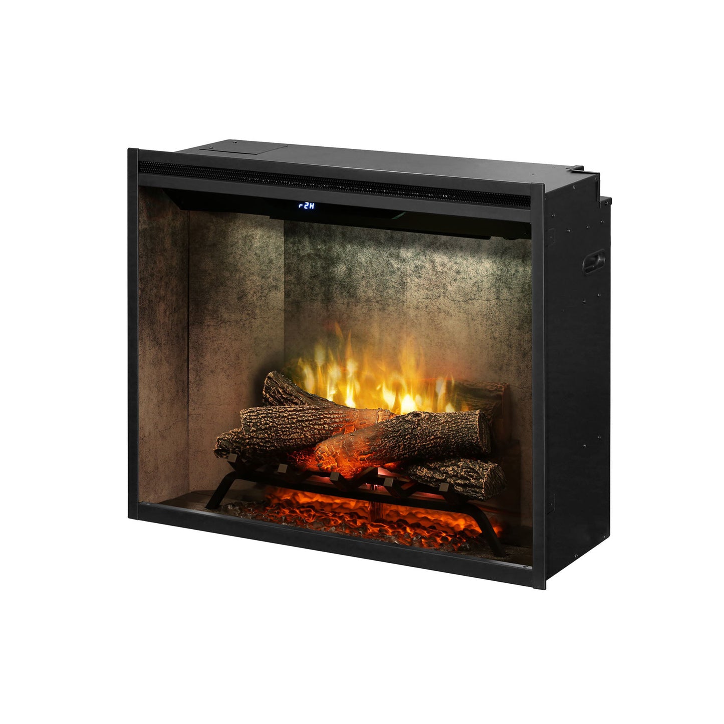 Dimplex Revillusion 30" Built-In Firebox | Weathered Concrete, with Glass Pane and Plug Kit