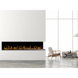 Flare Fireplace Modern Right Corner Linear Fireplace with 16'' Glass