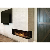 Flare Fireplace Modern Right Corner Linear Fireplace with 16'' Glass