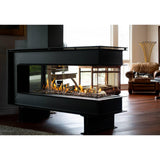 Flare Fireplace Modern Room Definer Frameless Fireplace with 24" High Glass