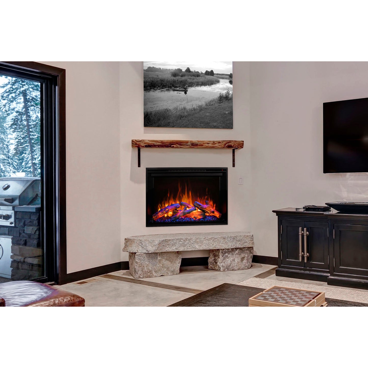 Modern Flames Redstone 30" Built-In Flush Mount Conventional Electric Fireplace