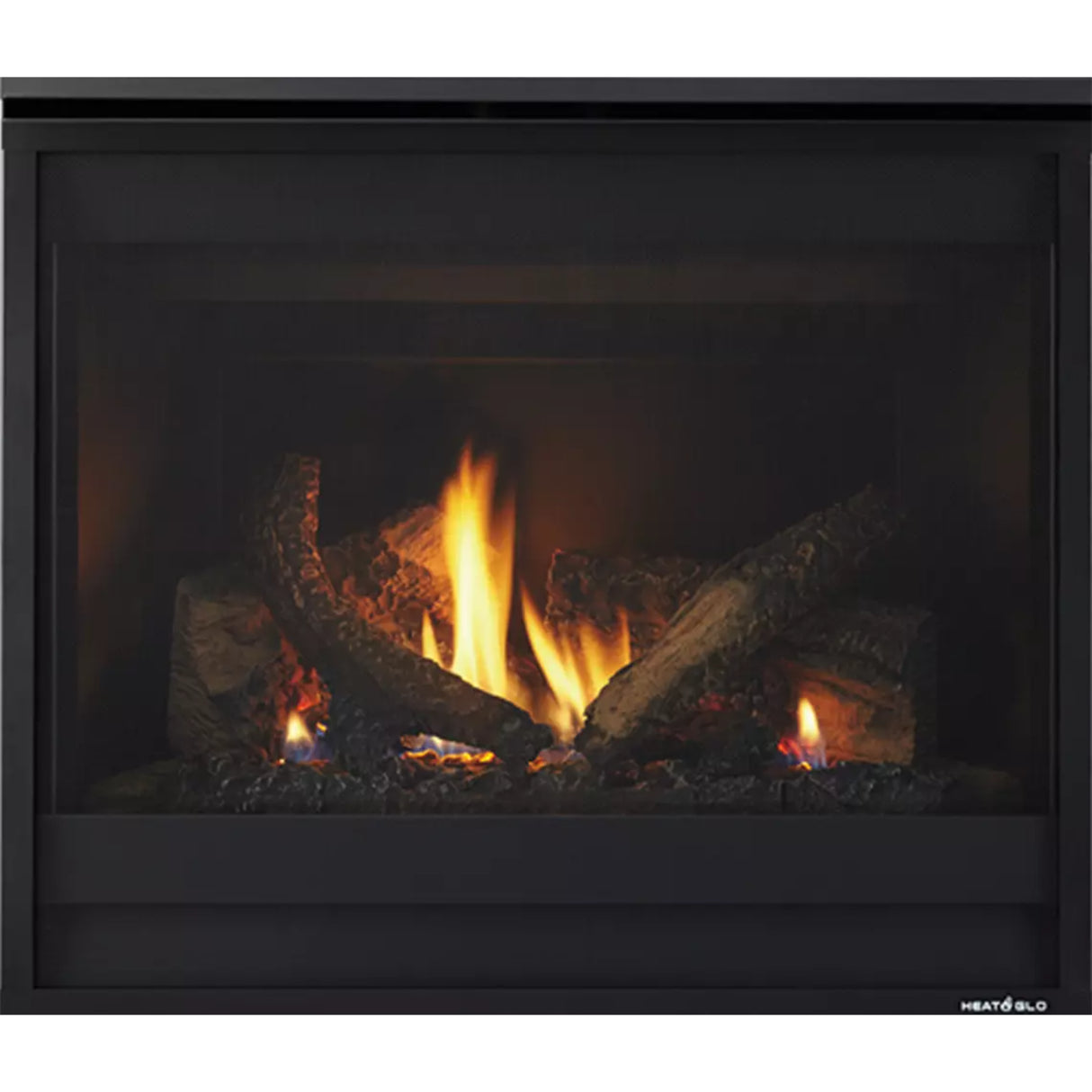 Heat & Glo SlimLine 9 42'' Direct Vent Gas Fireplace Top/Rear with IntelliFire Touch