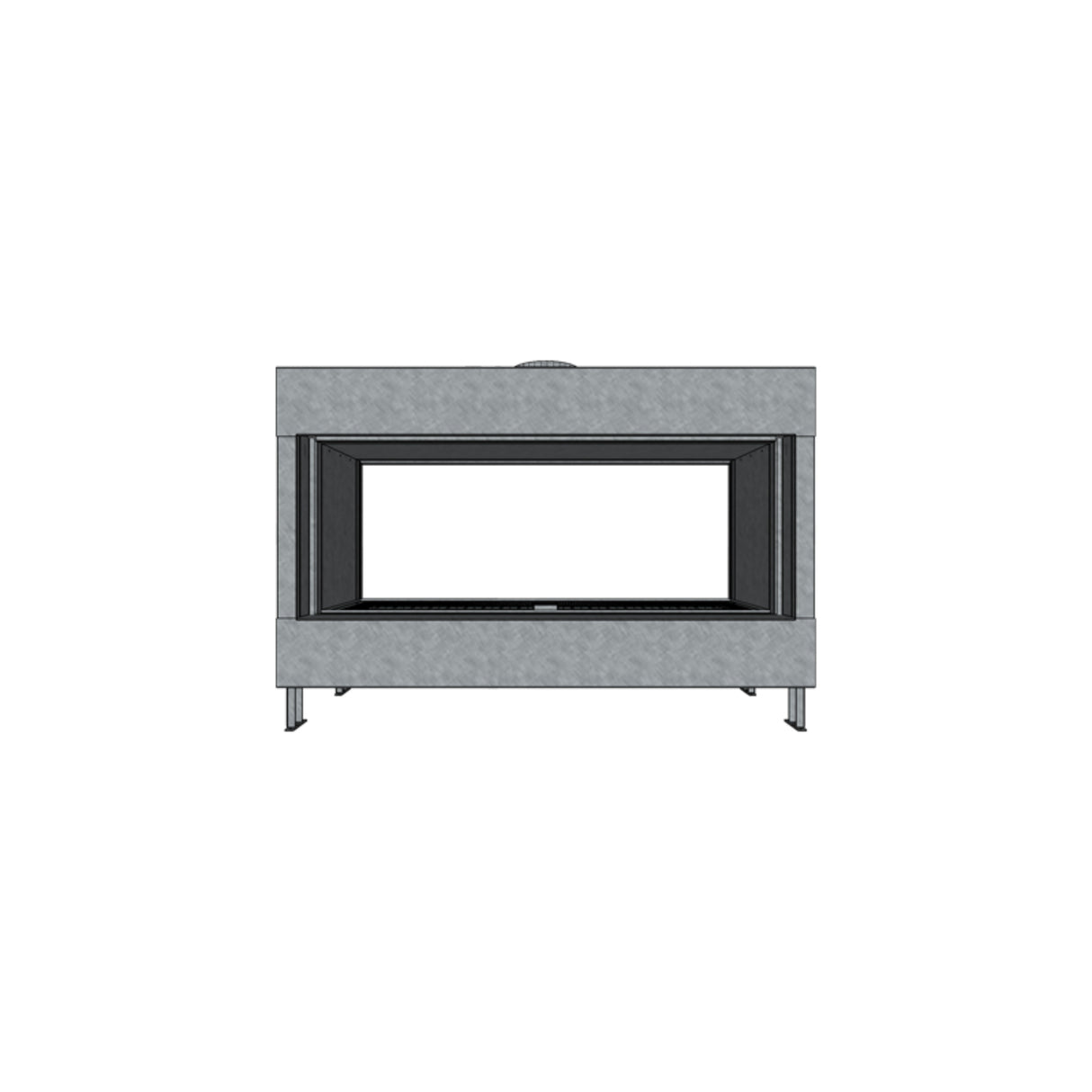 Flare Fireplace Modern See Through Linear Fireplace with 16" Glass