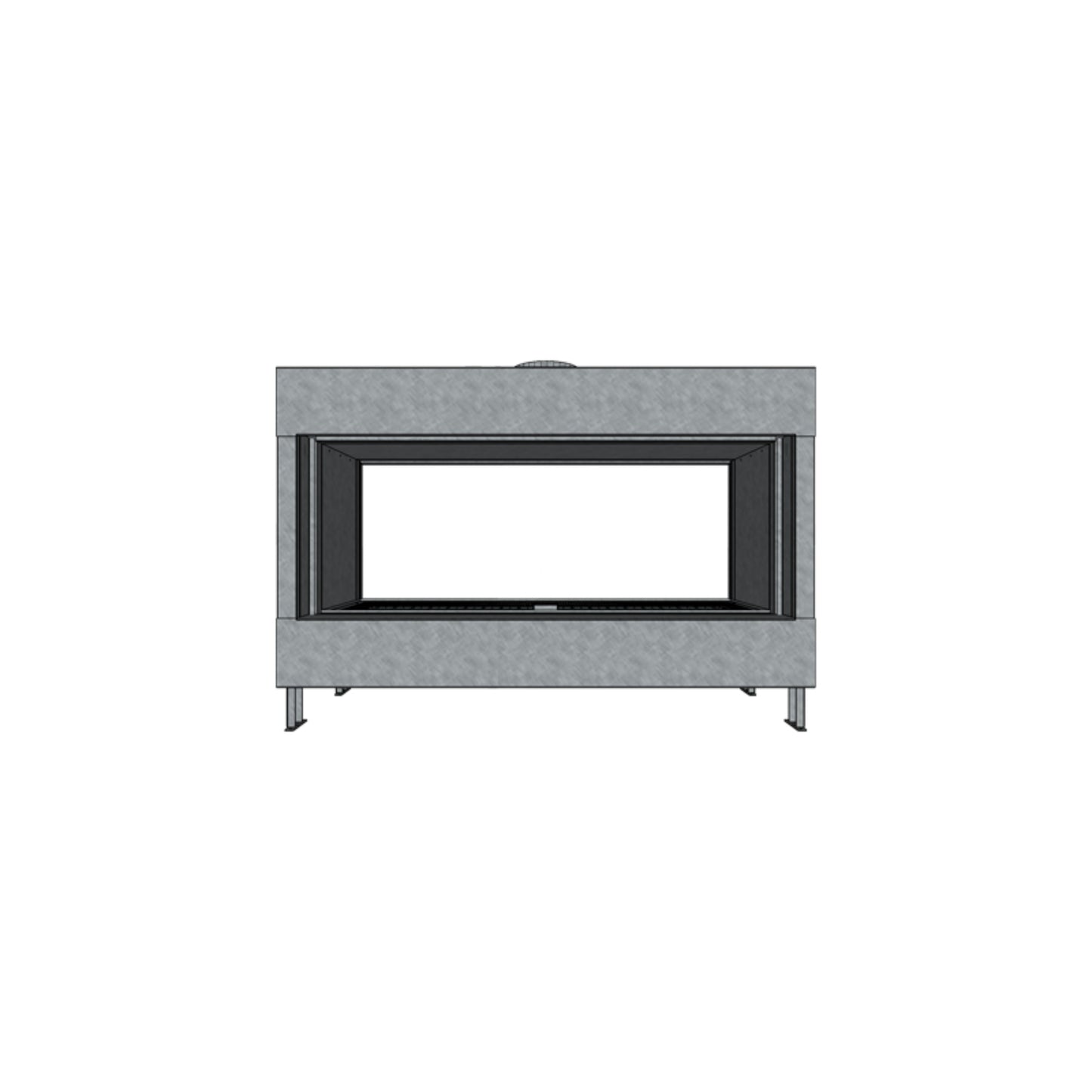 Flare Fireplace Modern See Through Linear Fireplace with 16" Glass