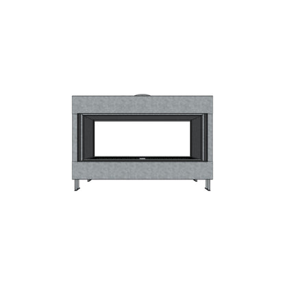 Flare Fireplace Modern See Through Linear Fireplace with 16" Glass