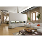 Flare Fireplaces Modern See Through Linear Fireplace with 30" Extra High Glass