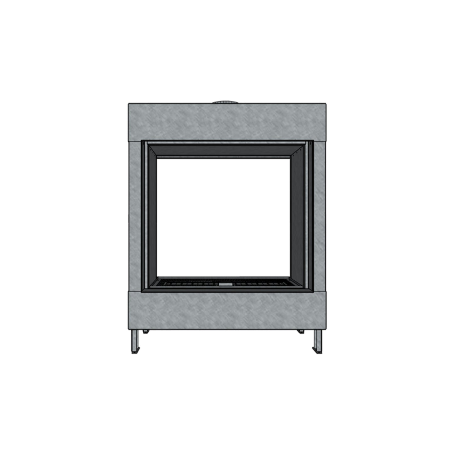 Flare Fireplaces Modern See Through Linear Fireplace 24" High Glass