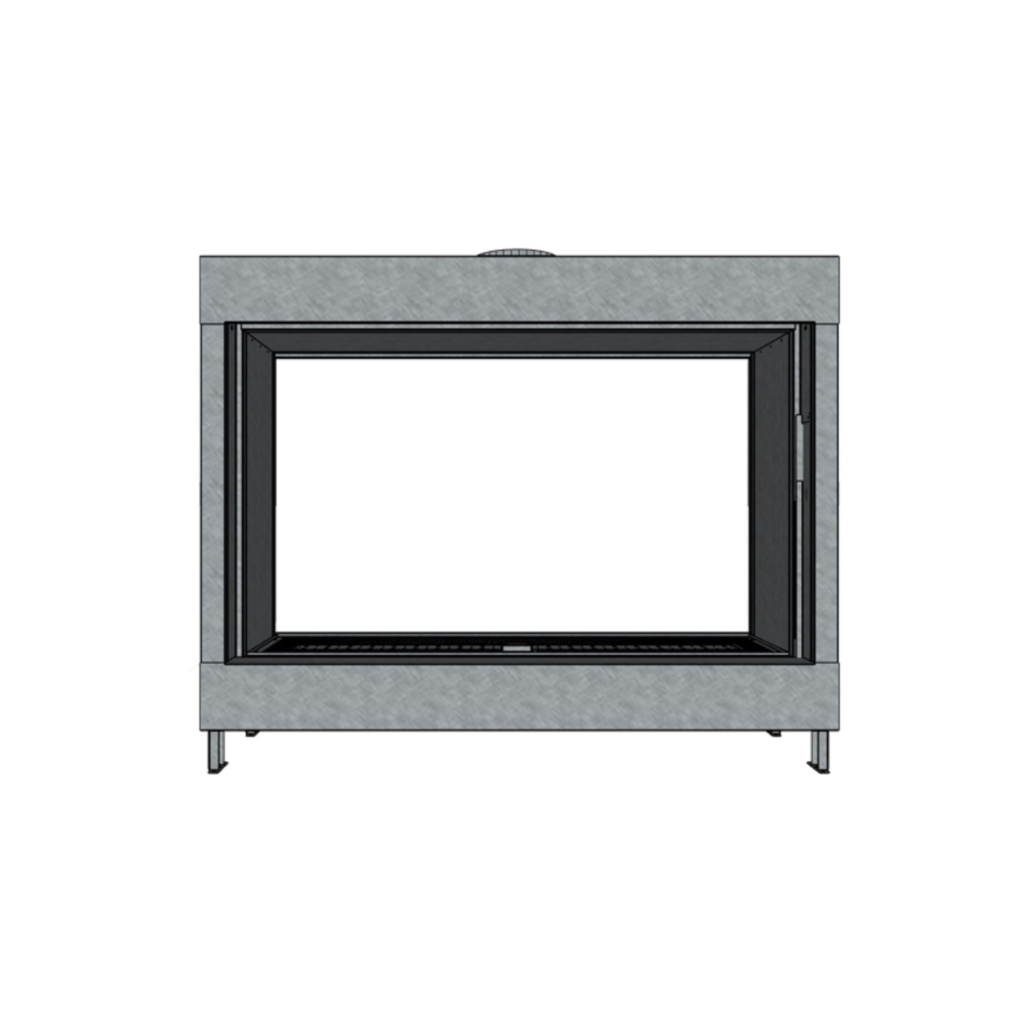 Flare Fireplaces Modern Commercial See Through with 30″ Extra High Glass