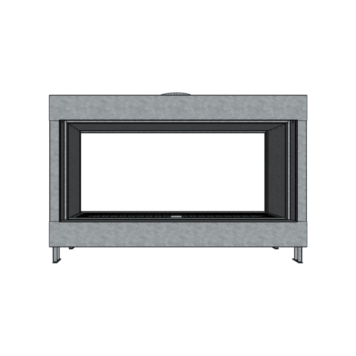 Flare Fireplaces Modern See Through Linear Fireplace 24" High Glass