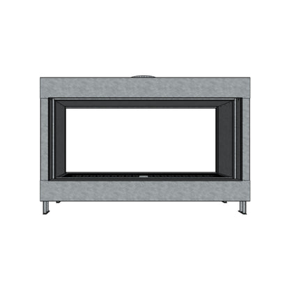 Flare Fireplaces Modern See Through Linear Fireplace 24" High Glass