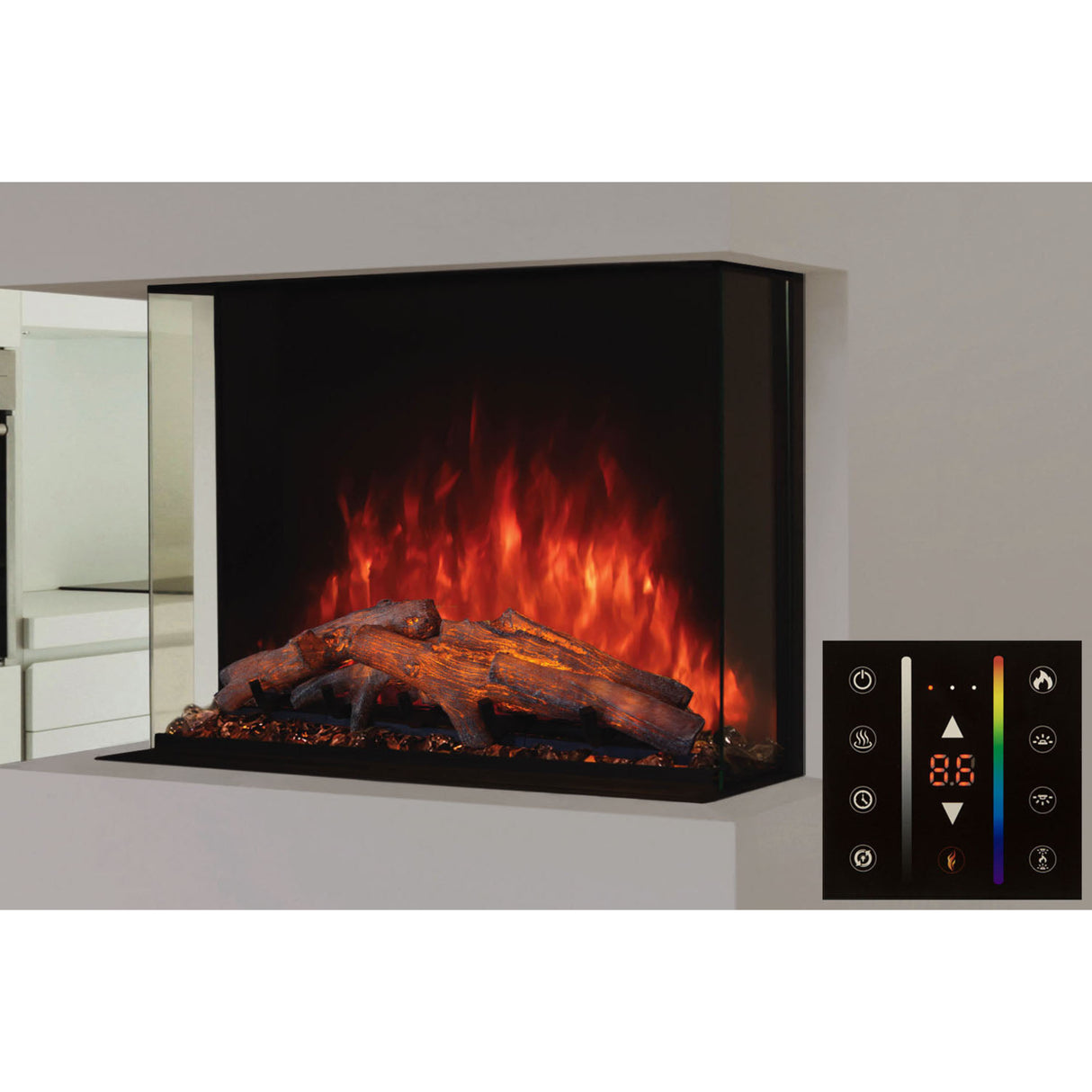 Modern Flames Sedona Pro Multi 36" 3-Sided / 2-Sided Built In Electric Fireplace