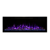 Modern Flames Allwood Wall System in Weathered Walnut | 60'' Spectrum Slimline Electric Fireplace