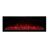 Modern Flames Allwood Wall System in Coastal Sand | 60'' Spectrum Slimline Electric Fireplace