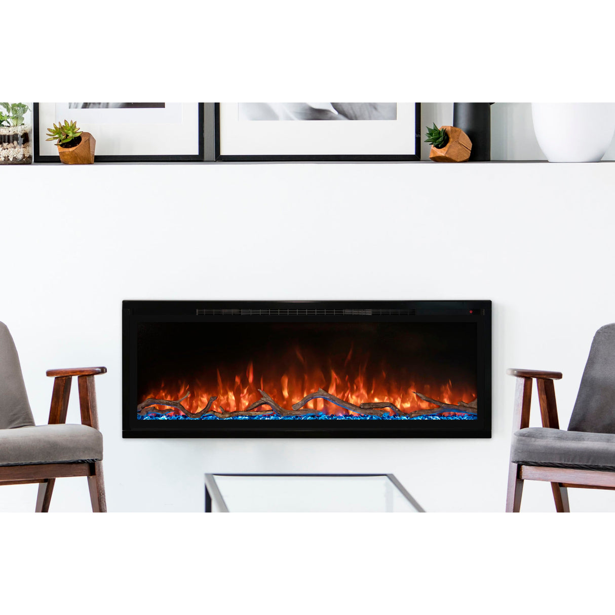 Modern Flames 50'' Spectrum Slimline Wall Mount / Recessed Linear Electric Fireplace