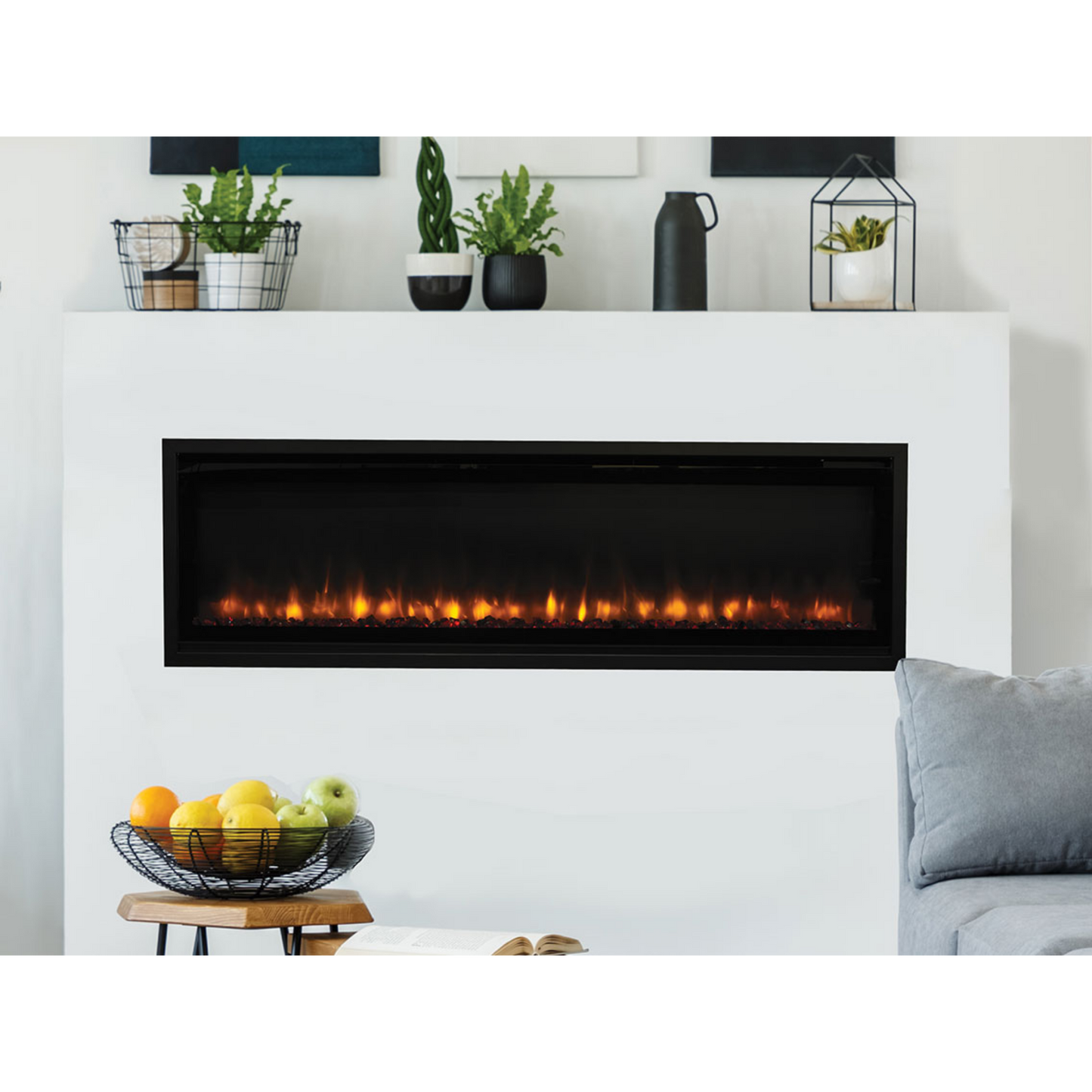 Superior ERL2045 45" Linear Electric Fireplaces, Radiant, Front View