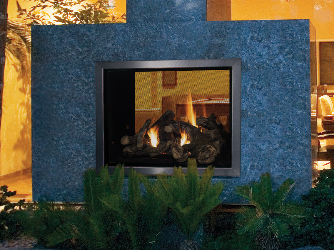 Superior DRT63ST 40" Direct-Vent Fireplace, Top Vent, See-Through, Louverless