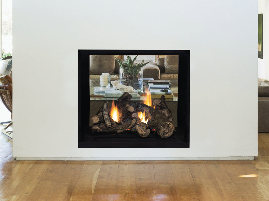 Superior DRT63ST 40" Direct-Vent Fireplace, Top Vent, See-Through, Louverless