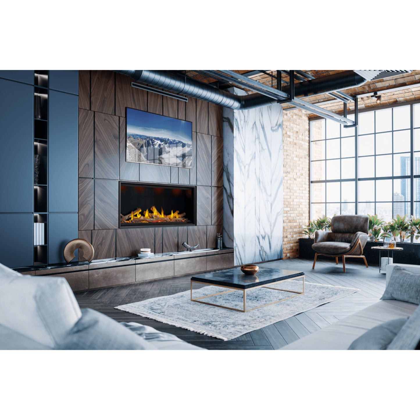 Napoleon Tall Linear Vector 62'' Direct Vent Fireplace, Electronic Ignition, Natural Gas