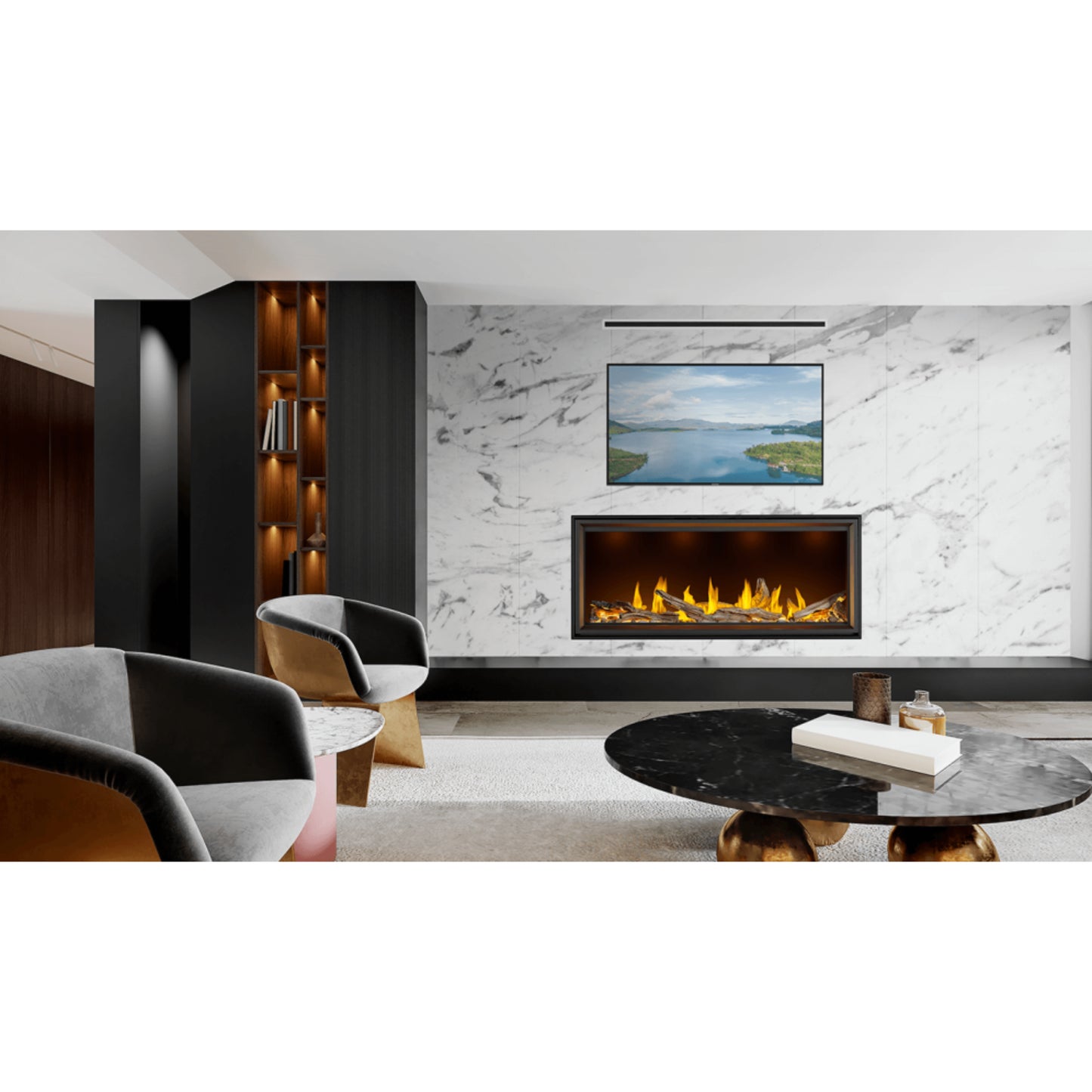 Napoleon Tall Linear Vector 62'' Direct Vent Fireplace, Electronic Ignition, Natural Gas