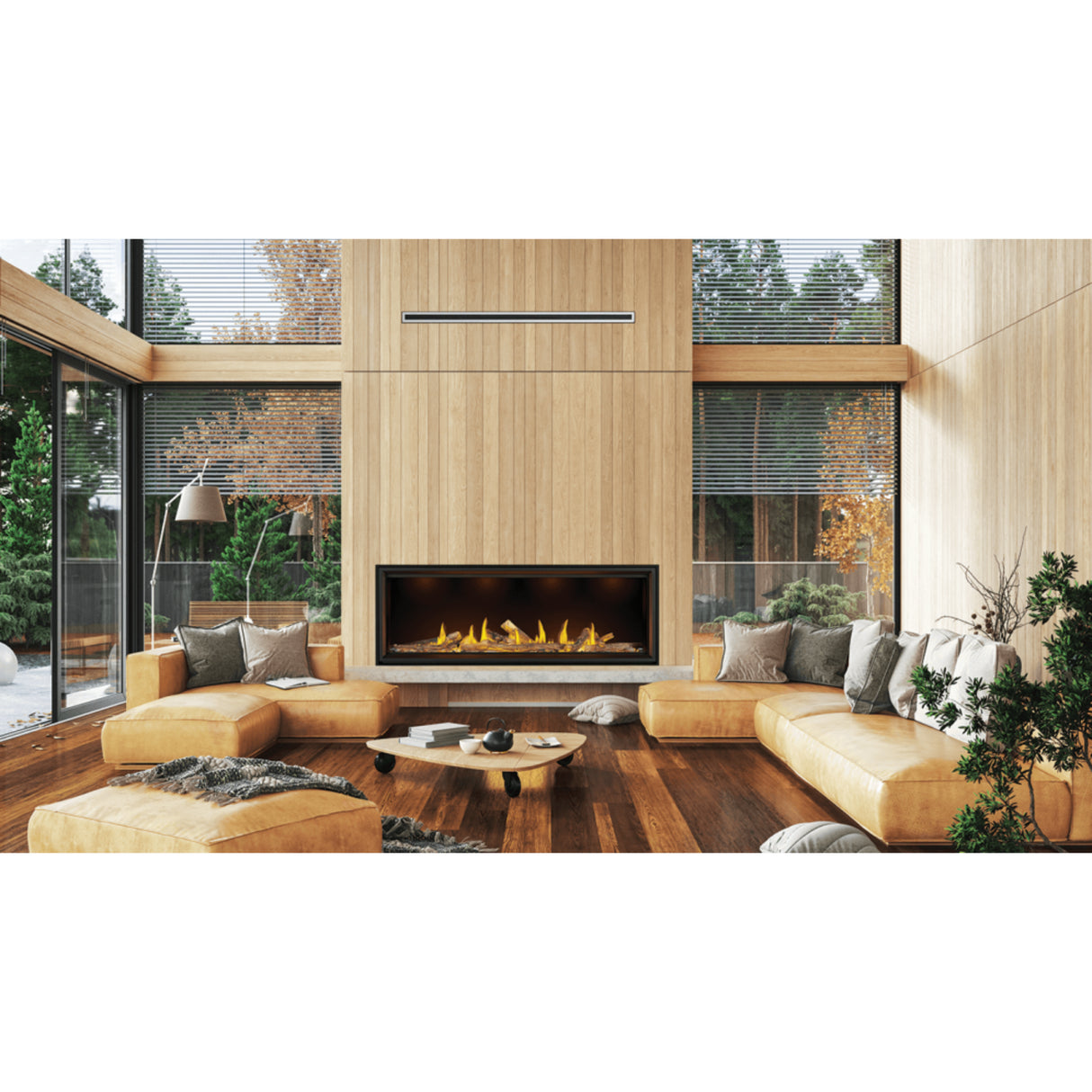 Napoleon Tall Linear Vector 74'' Direct Vent Fireplace, Electronic Ignition, Natural Gas