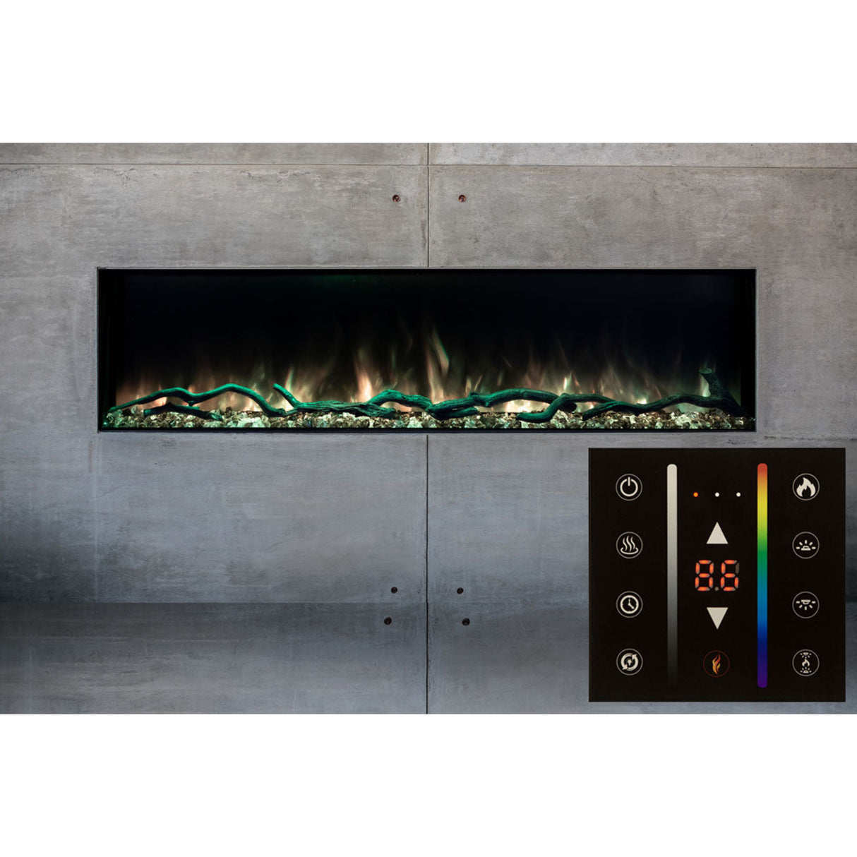 Modern Flames 68'' Landscape Pro Slim Built In Linear Electric Fireplace