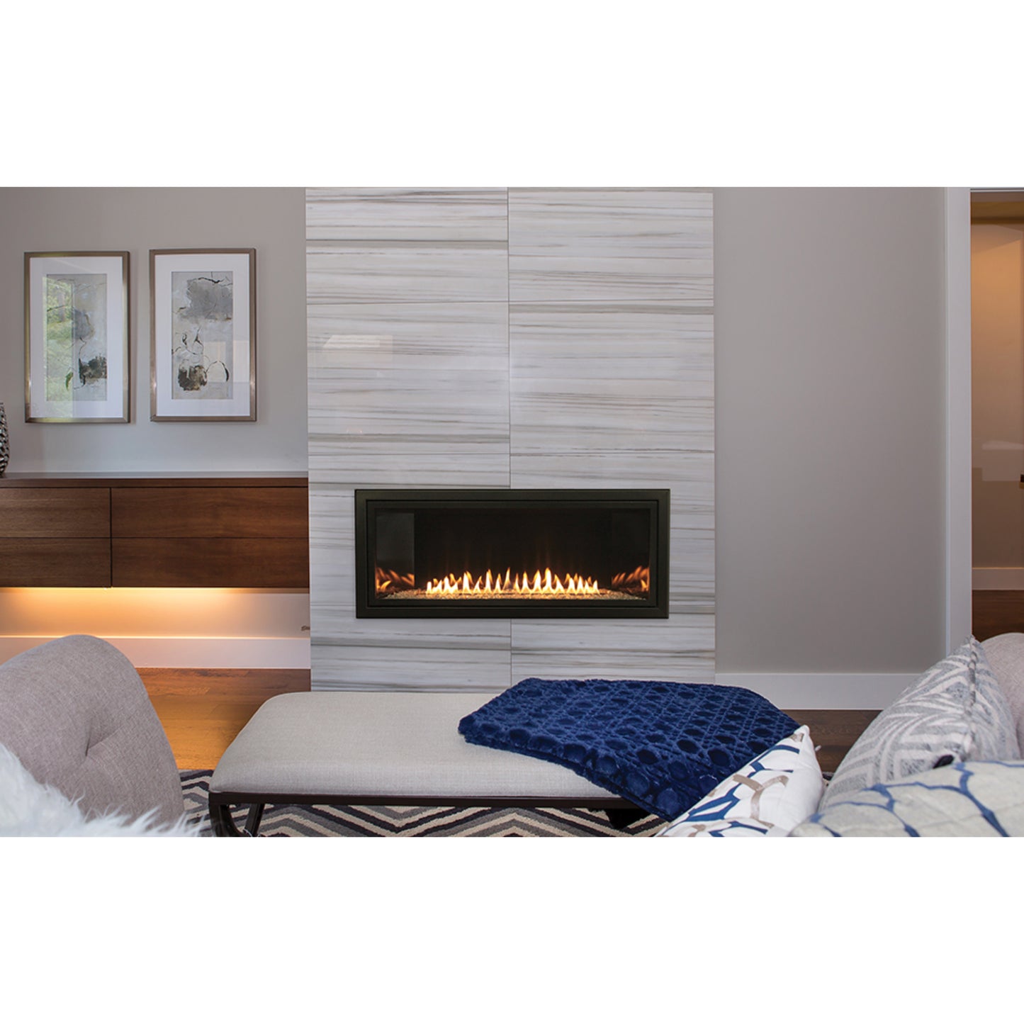 Empire Boulevard Vent-Free Fireplace, Linear 36