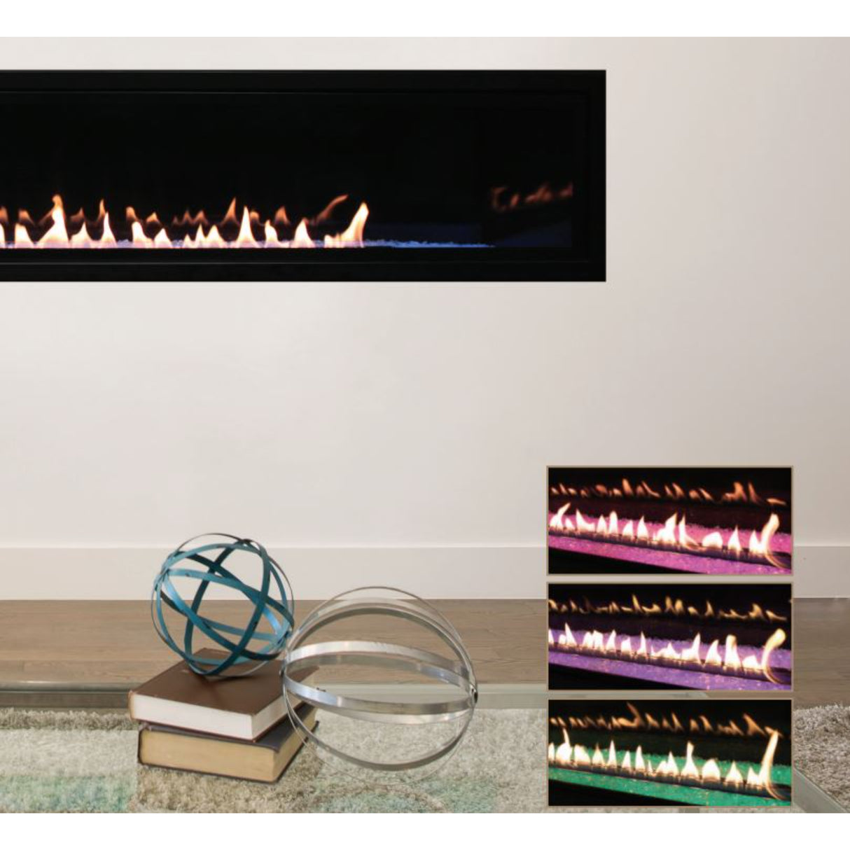 Empire Boulevard Vent-Free Fireplace, Linear 60