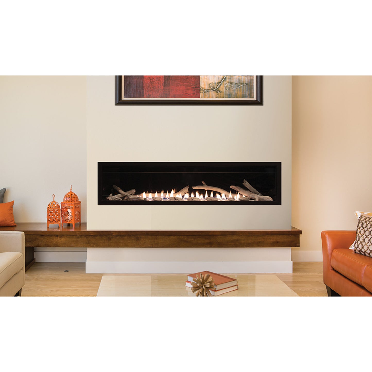 Empire Boulevard Vent-Free Fireplace, Linear 60