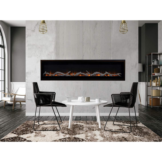 Astria Plexus 72" Electric Fireplaces, Radiant, Front View