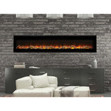 Astria Plexus Electric Fireplace, Radiant, Front View