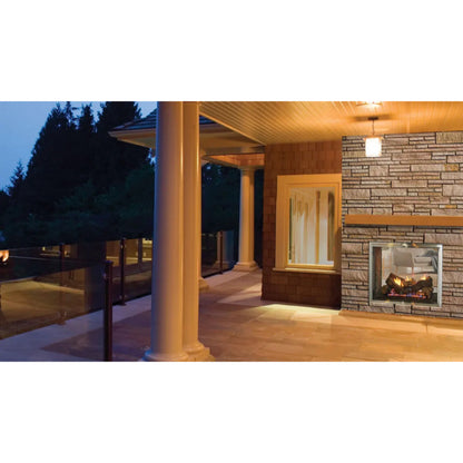 Majestic Fortress Indoor/Outdoor Gas Fireplace with IntelliFire Touch Ignition System, See-through