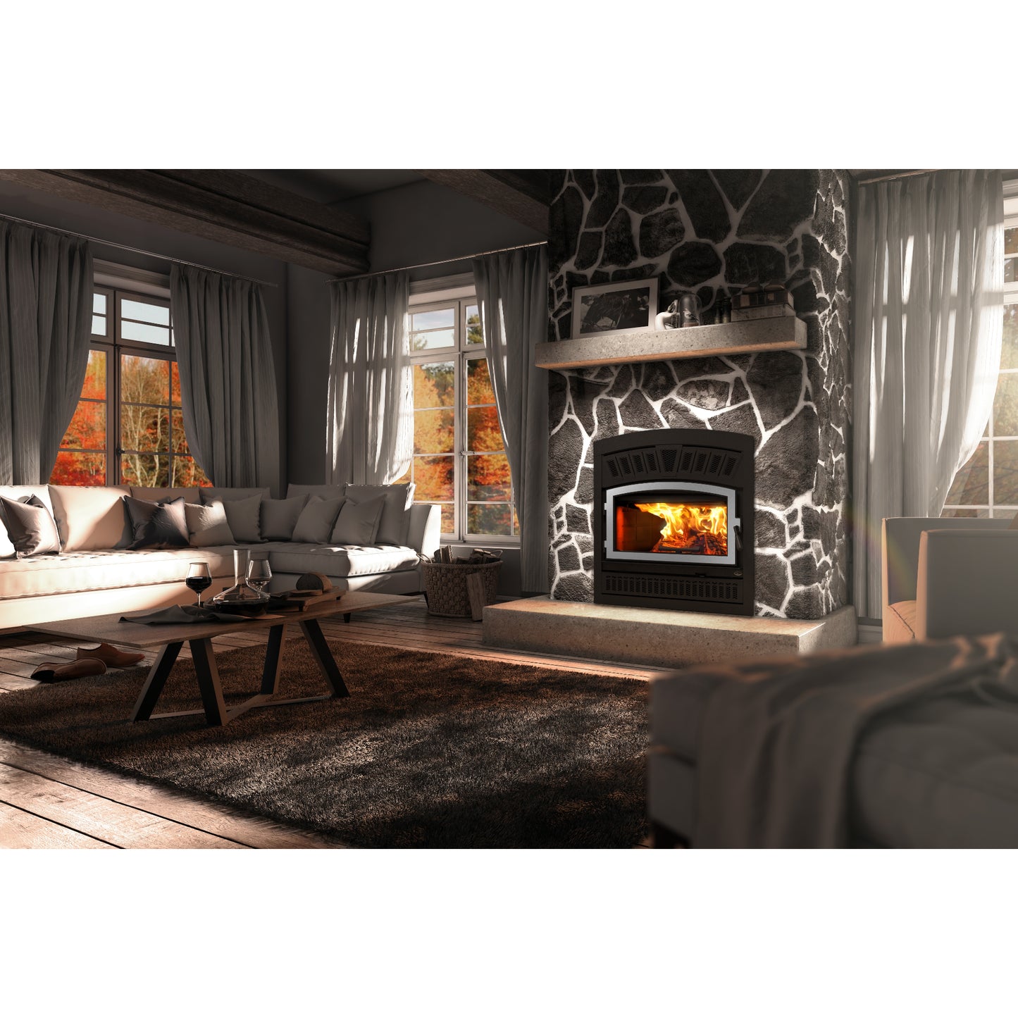 Valcourt Lafayette Arched II High Efficiency Controlled Combustion Wood Fireplace