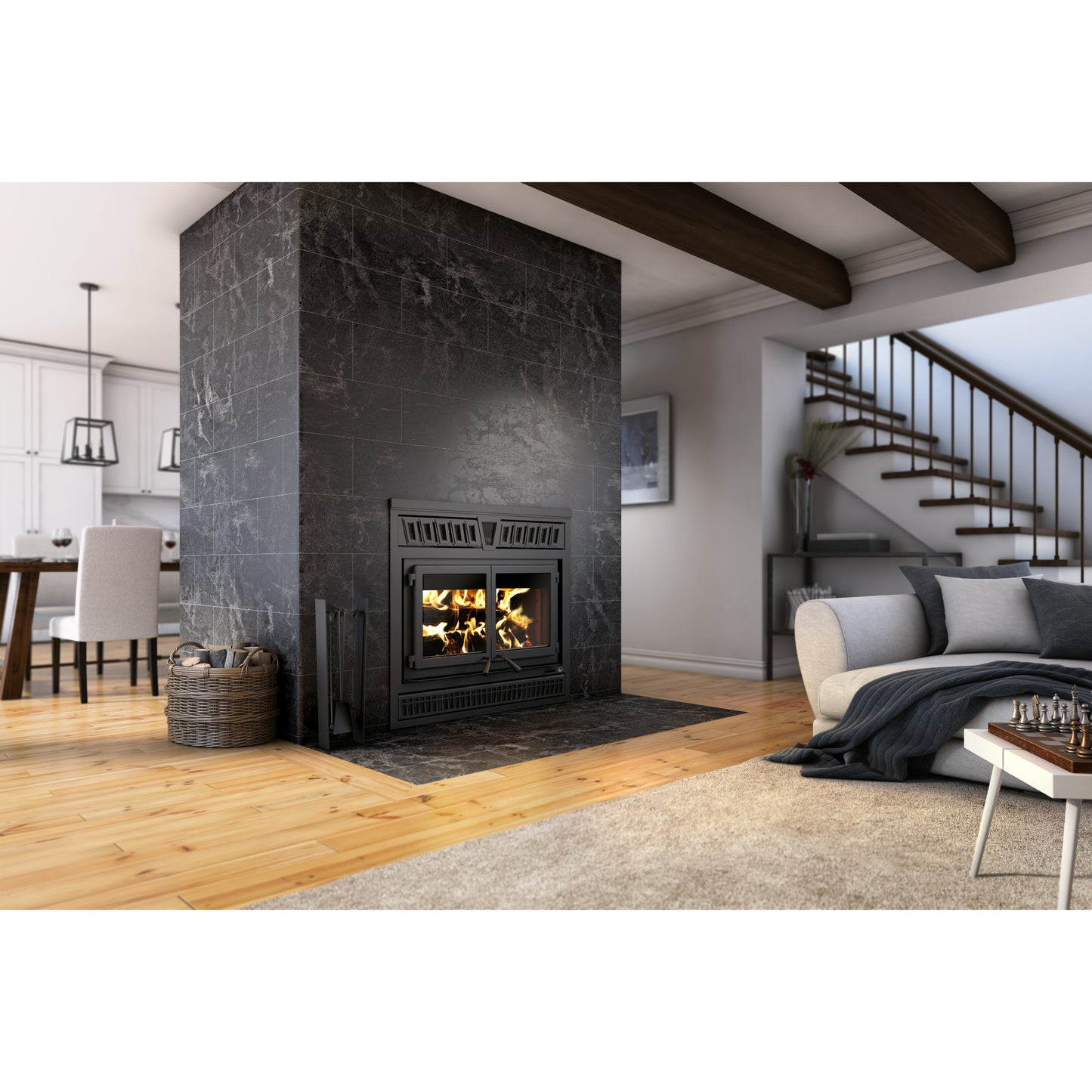 Valcourt Waterloo Square High Efficiency Wood Fireplace