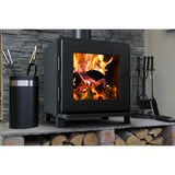 MF Fire Nova Wood Burning Stove with Door - Satin Black