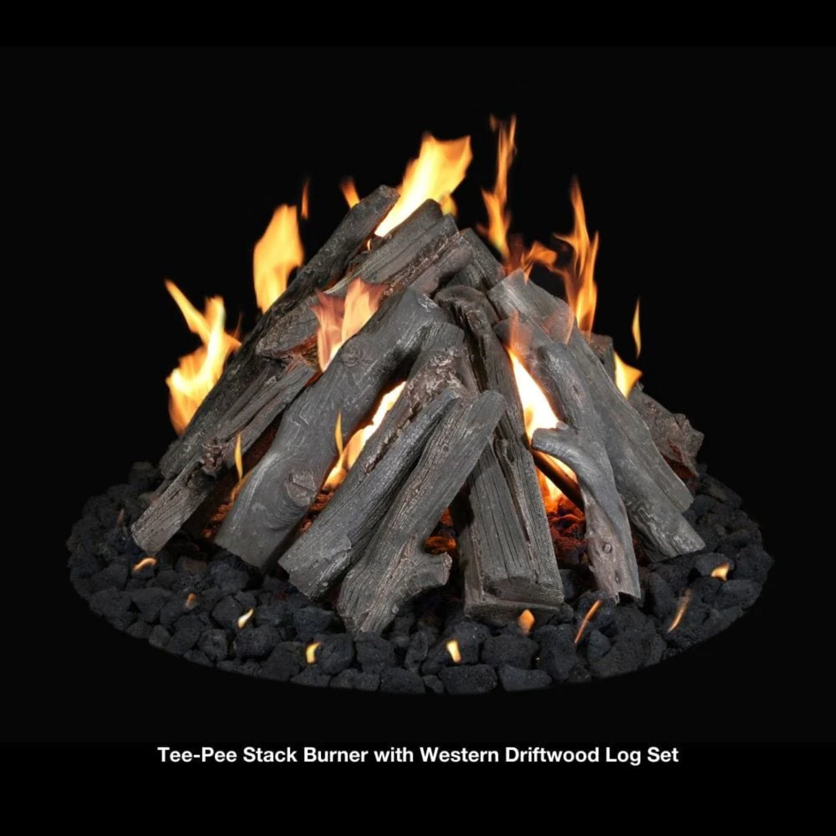 Grand Canyon Tee-Pee Stack Fire Pit Kit, Natural Gas - Logs Not Included