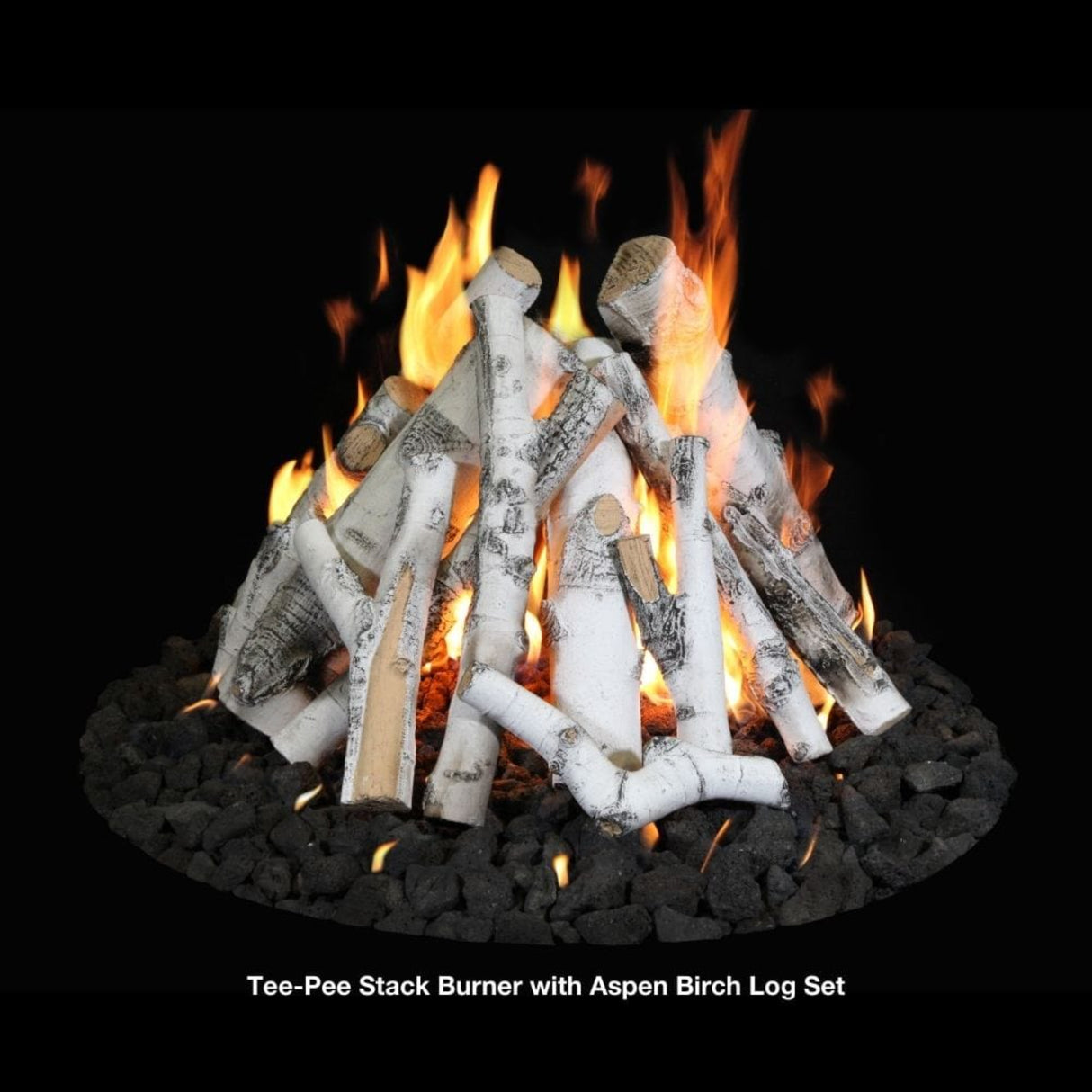 Grand Canyon Tee-Pee Stack Fire Pit Kit, Natural Gas - Logs Not Included