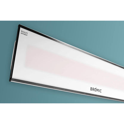 Bromic Platinum Marine Smart-Heat 3400 Watt Radiant Infrared Outdoor Electric Heater, 220-240V | White