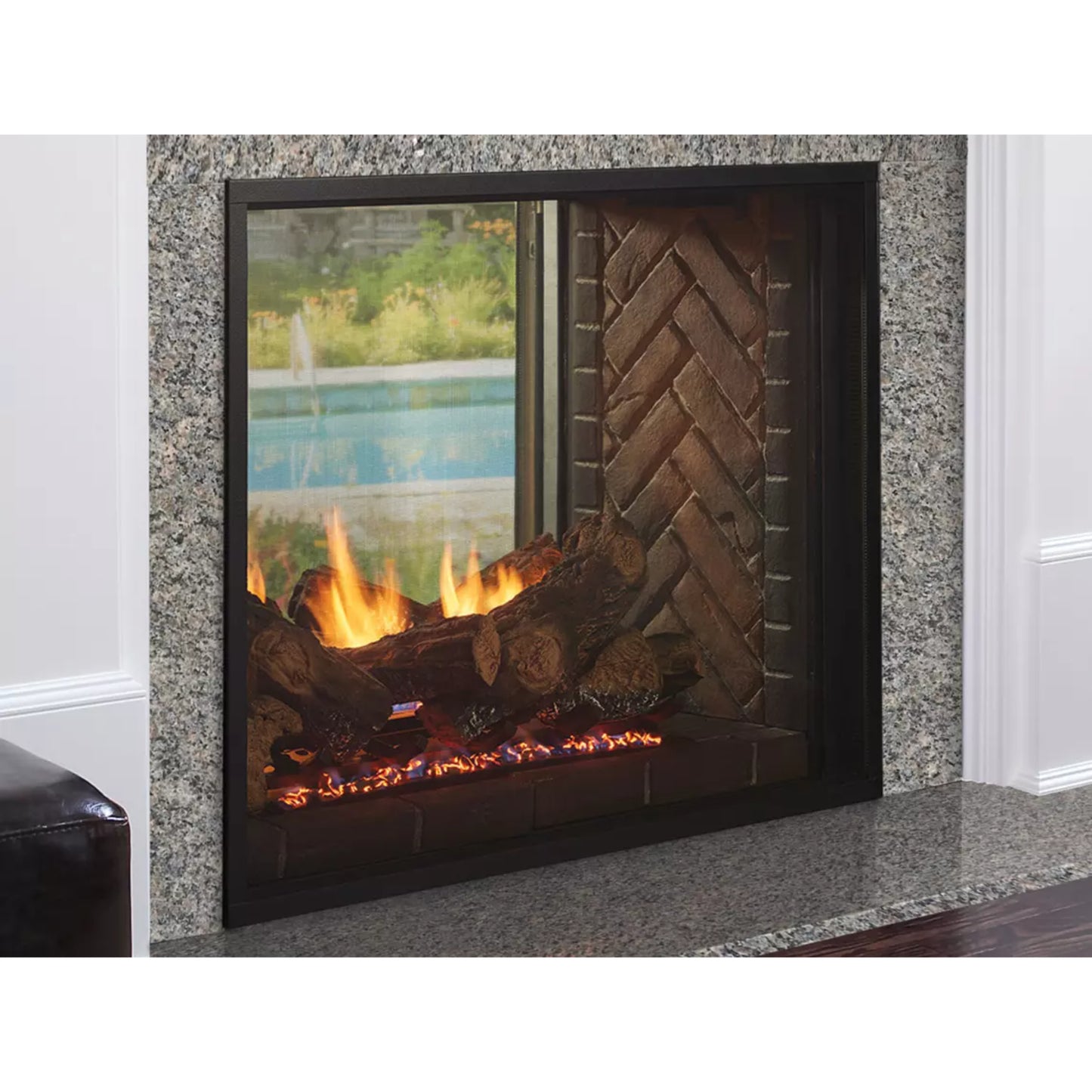 Heat & Glo Fortress 36'' Indoor/Outdoor See-Through Gas Fireplace