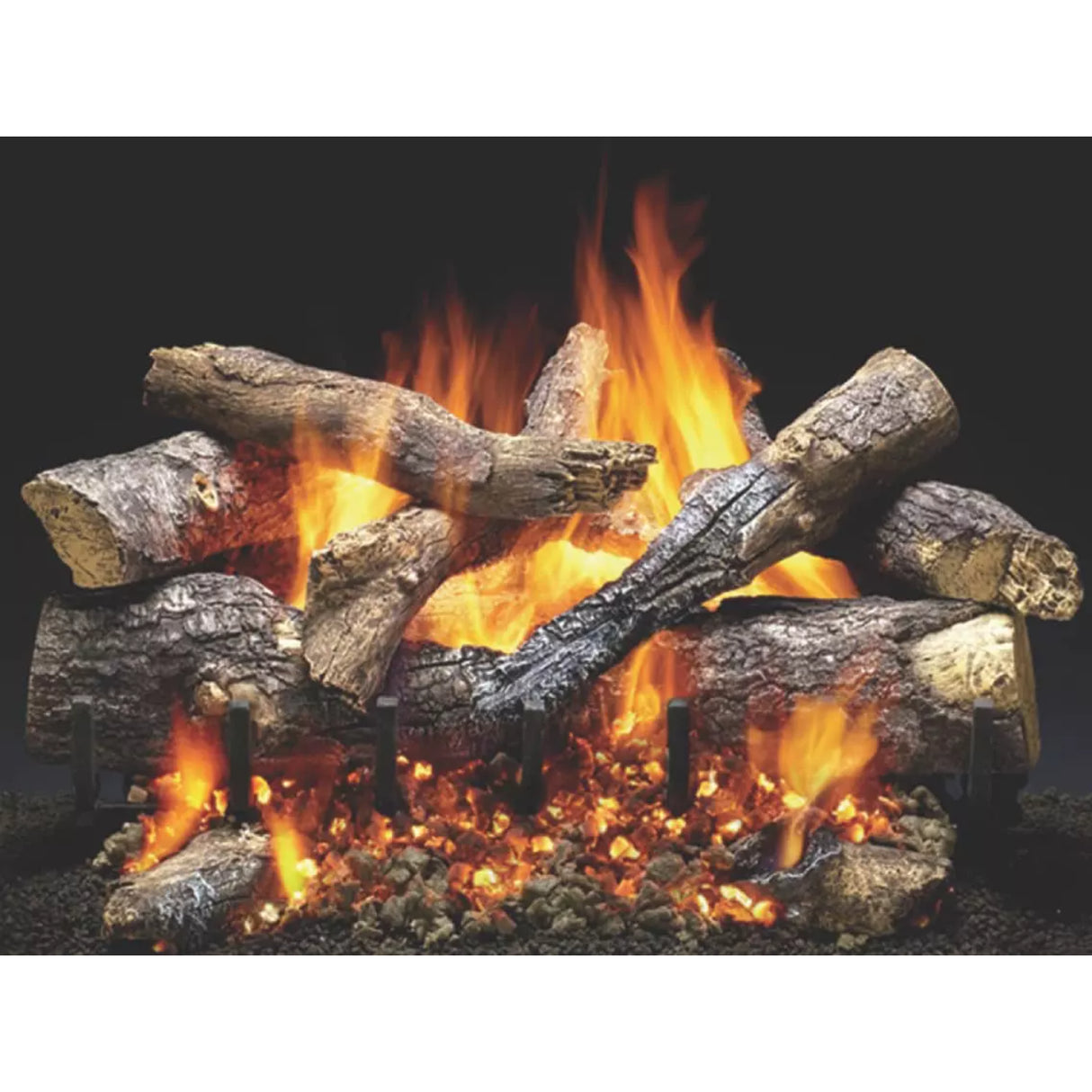 Heat & Glo Fireside Grand Oak Outdoor 3-Tier 24-Inch Vented Gas Log Set