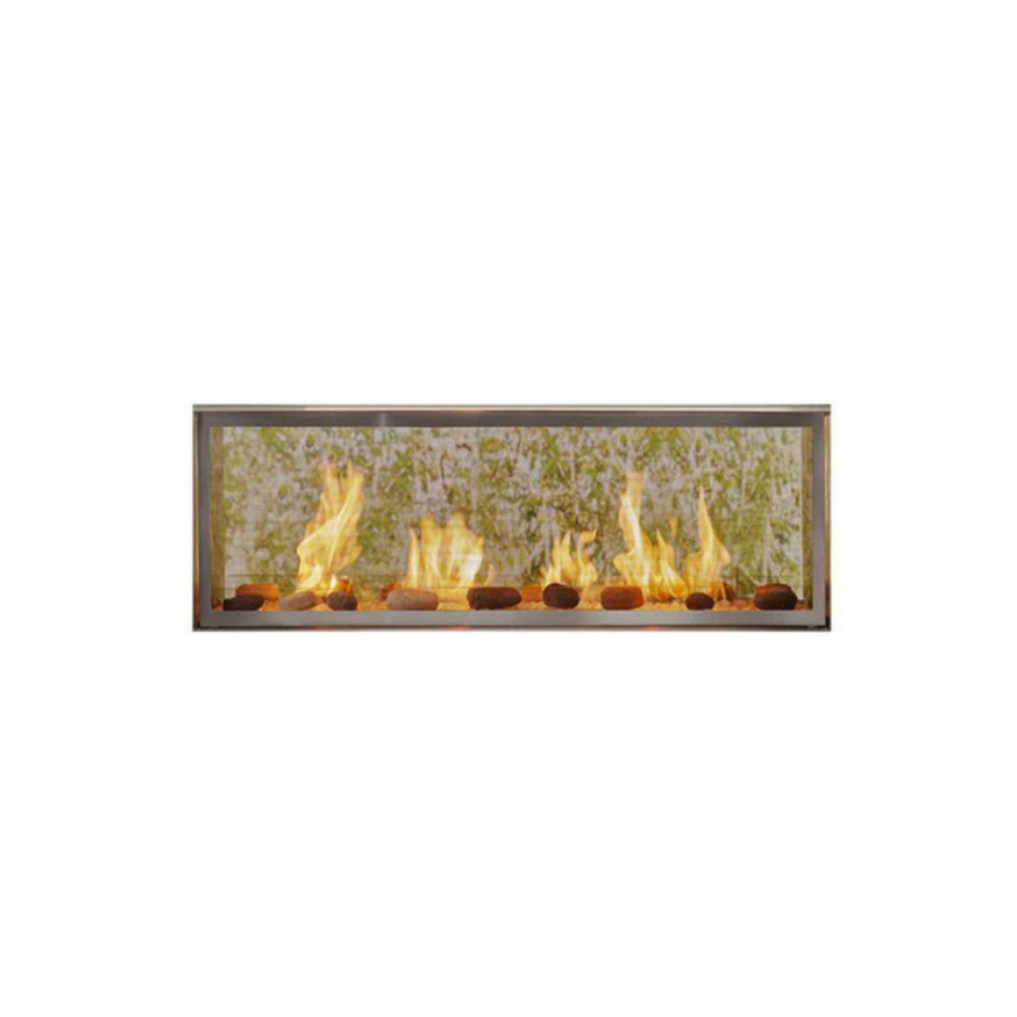 Majestic Lanai 48" Outdoor Linear Fireplace with IntelliFire Ignition, See-through