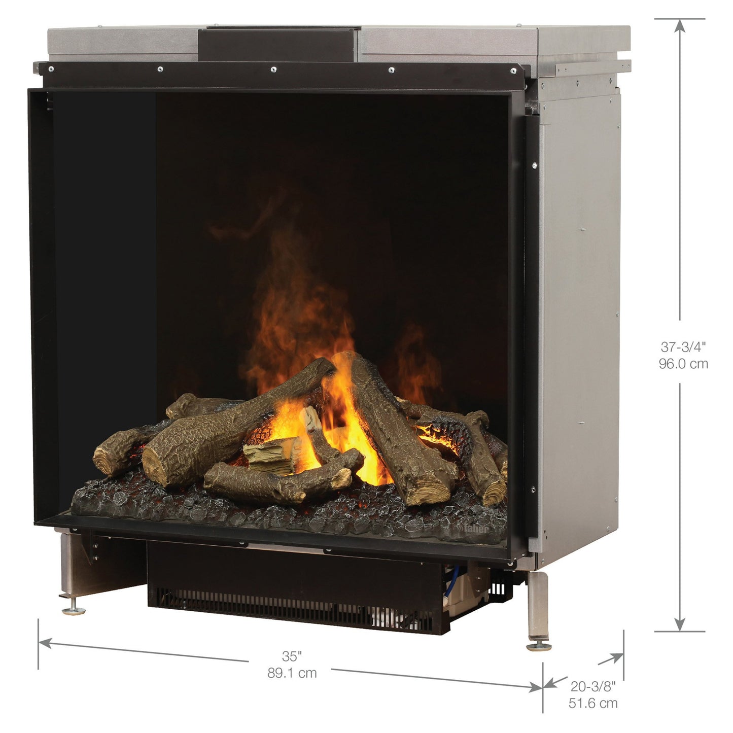 Dimplex Optimyst e-MatriX 35" Front-Facing One-Sided Built-in Water Vapor Electric Fireplace