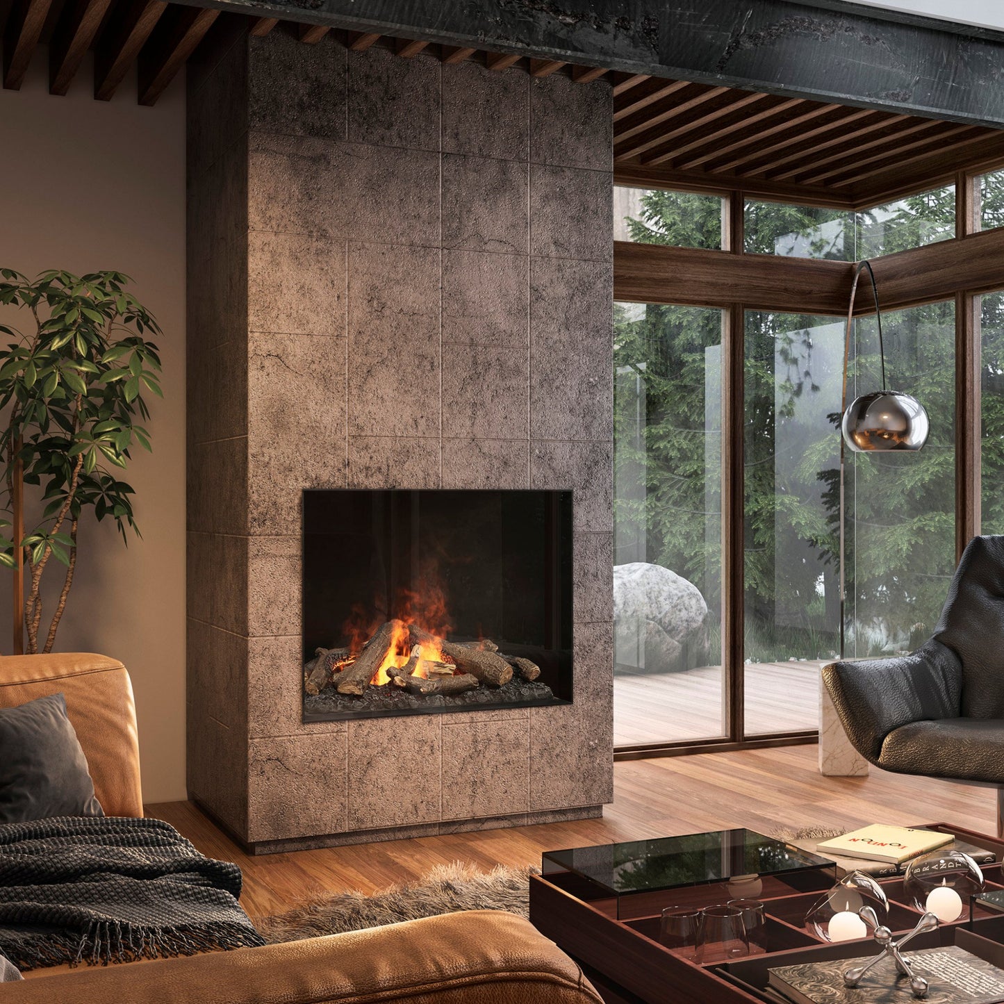 Dimplex Optimyst e-MatriX 35" Front-Facing One-Sided Built-in Water Vapor Electric Fireplace