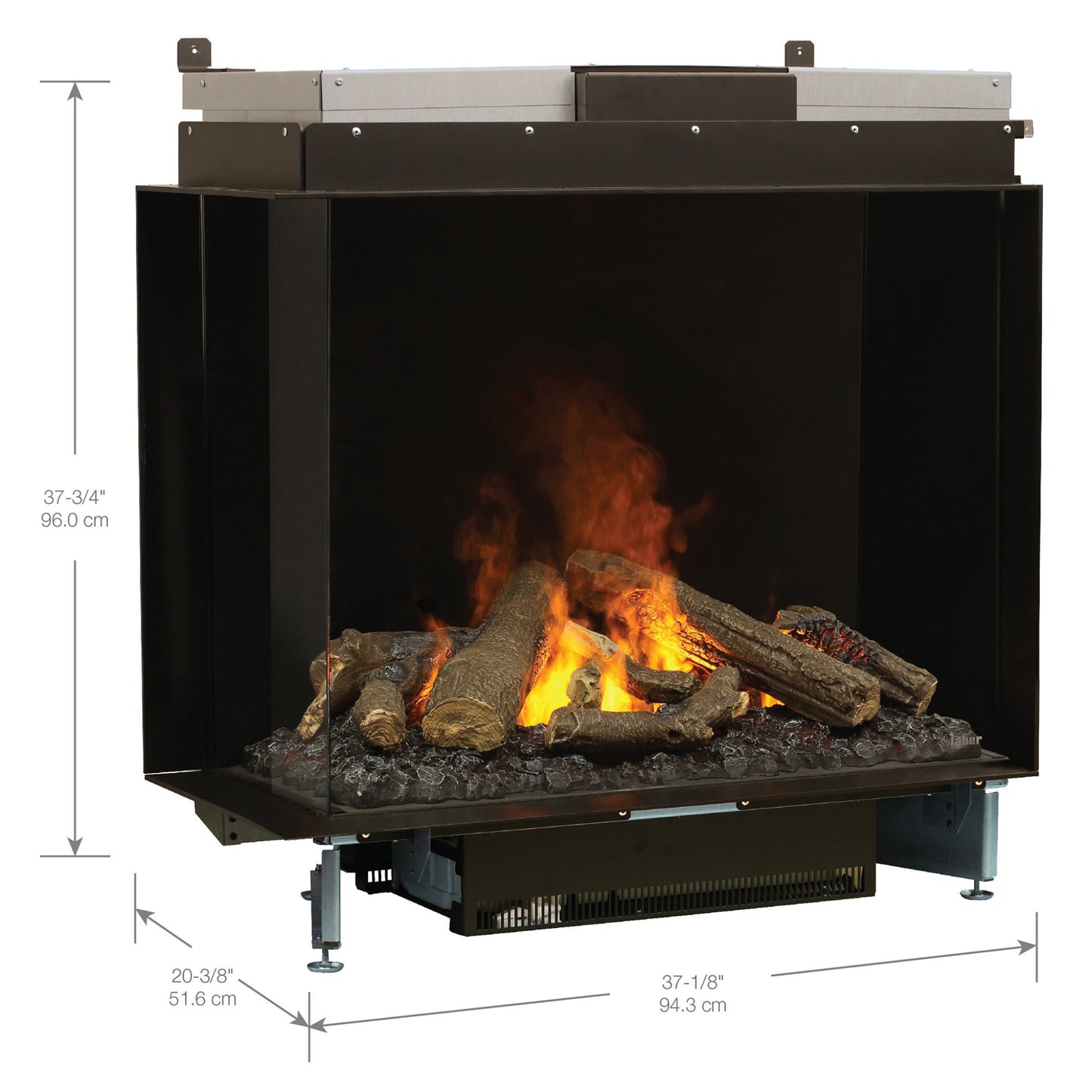 Dimplex Optimyst e-MatriX 37" Left-Facing Two-Sided Built-in Water Vapor Electric Fireplace