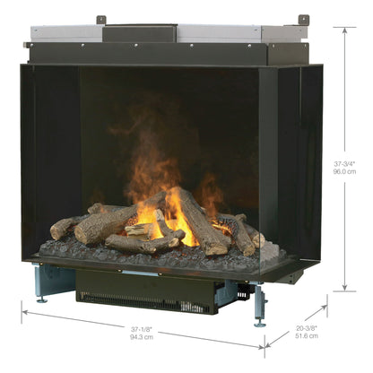 Dimplex Optimyst e-MatriX 37" Right-Facing Two-Sided Built-in Water Vapor Electric Fireplace