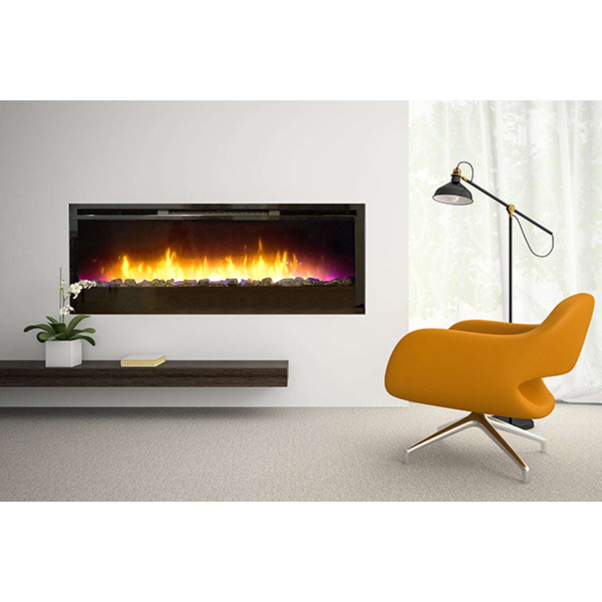 Empire Nexfire 50'' Contemporary Linear Electric Fireplace