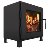 MF Fire Nova Wood Burning Stove with Door - Satin Black