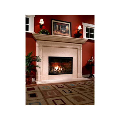 Majestic Reveal 36" Open Hearth B-Vent Gas Fireplace radiant unit with IntelliFire (NG) with Traditional Brick Refractory