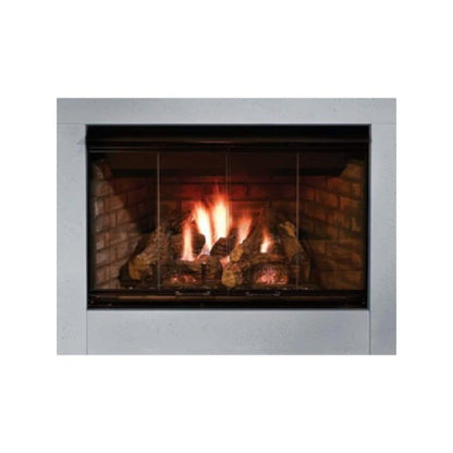 Majestic Reveal 36" Open Hearth B-Vent Gas Fireplace radiant unit with IntelliFire (NG) with Traditional Brick Refractory