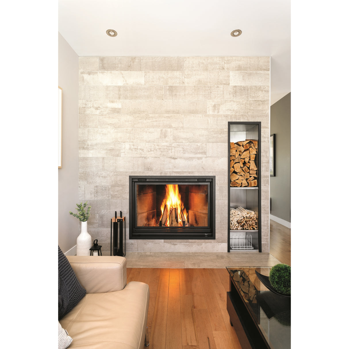 Valcourt Frontenac Clean Burning Decorative Wood Fireplace